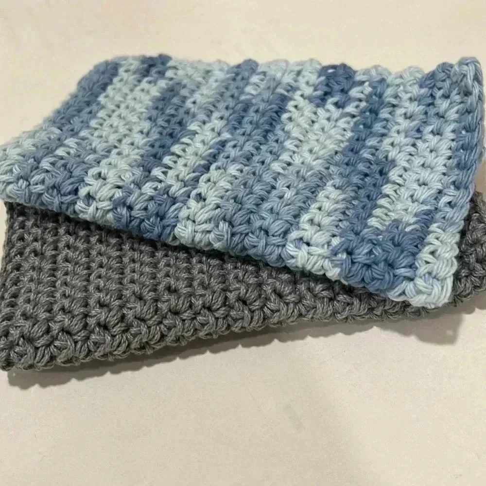 Hand Crocheted Washcloth/Dishcloth - Set of 2